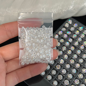 RINNTIN Manufacturer Wholesale Loose <strong>Moissanite</strong> Stones Pass <strong>Diamond</strong> Tester 0.8-10mm D Color VVS Mossanite Stone GRA Certificate - Product Image 2