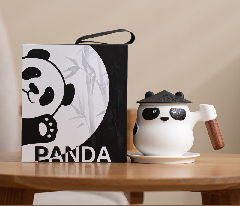 Palace Panda Porcelain Mug Handmade Coffee and Tea Cups with Gift Box for Male and Female Friends' Birthday Wholesale