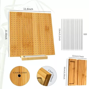 Nhà Máy Cung Cấp Chặn Hội Đồng Quản Trị Cho Đan Móc, Nhỏ Thủ Công Tre Crochet Phụ Kiện Chặn Cho Granny Hình Vuông - Product Image 5