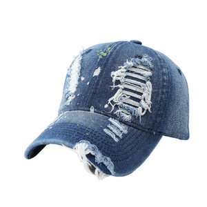 Gorra Personalizada con Logotipo Personalizado, Gorra de Béisbol de Mezclilla Desgastada de Moda Retro, Gorra de Mezclilla Desgarrada Suave para Hombre, Gorras para el Sol - Product Image 4