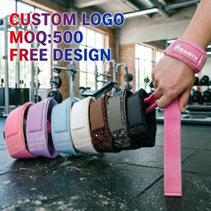 22 inch lange, 1,5 inch brede katoenen neopreen webbing banden voor halterstangen, dumbbells en pull-up barren - Product Image 1