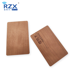 Keycard NFC in legno ciliegio programmabile eco-friendly incidibile F08 Conference pass abbonamento palestra club privati controllo accessi - Product Image 3