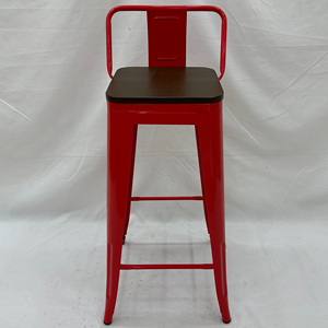 Bán Buôn Nhà Máy Phía Trước Bàn Sắt Cao Thanh Phân Với Gỗ Hội Đồng Quản Trị Mỹ Cao Trở Lại Ghế Kim Loại Sắt Retro Cafe Thanh Ghế - Product Image 2