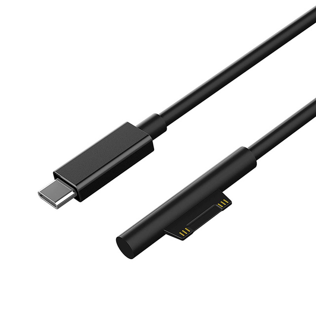 Wholesale 15V USB Type-C PD Charger Cable Surface Connect Microsoft Surface Pro Go Laptop Book Power Charging PVC Jacket Metal
