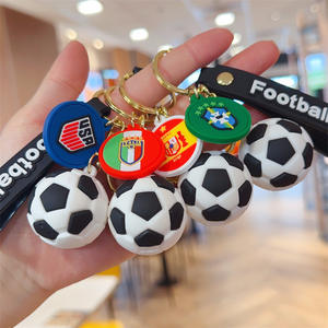 سلاسل مفاتيح PVC على شكل حيوانات عالمية لكرة القدم، تماثيل كرتونية ثلاثية الأبعاد، سلسلة مفاتيح على شكل فهد وغزال، هدية صغيرة - Product Image 3