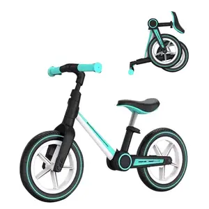 Developed Direct Cheap Price EN71 Passed Kids Balance Bike 2023 Factory New with 2 PU Car Air Tire Big Wheel 2 to 4 Years CN;GUA