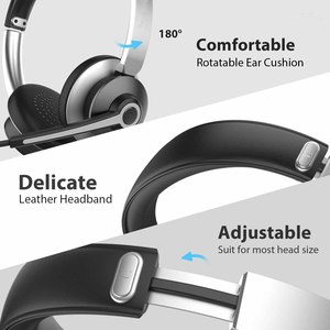 Usb Tai nghe có dây enc tiếng ồn hủy bỏ điện thoại tai nghe trung tâm cuộc gọi Tai nghe với Mic cho <span class=keywords><strong>Android</strong></span> Windows Zoom Skype - Product Image 3