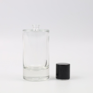 2022 Offre Spéciale de luxe 100ml Transparent Oblat Forme Verre Brouillard de Pulvérisation Bouteille De Parfum De Luxe En Verre Avec Pompe de L'or - Product Image 2