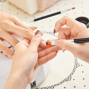 Kit <span class=keywords><strong>de</strong></span> Pinceaux pour Nail Art 6 pièces/kit Noir – Pinceaux <span class=keywords><strong>de</strong></span> Manucure Double Tête, Stylo à Points pour Ongles, Peinture Gel UV, <span class=keywords><strong>Dessin</strong></span> et Liner - Product Image 3