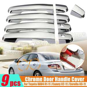 Cubiertas Cromadas para Manijas de Puerta de Coche, Accesorios de Estilo para Toyota RAV4, Prius, Camry, Yaris, Corolla 2003-2011, 2010, 2009, 2008, 2007, 2006 - Product Image 1
