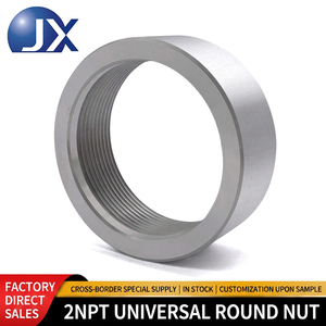 Écrou de soudure en aluminium à filetage interne 2NPT, écrou d'insertion rond soudable en alliage 6061-T6 pour conduite de fluides automobiles - Product Image 2