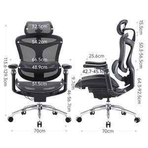<span class=keywords><strong>Chaise</strong></span> <span class=keywords><strong>de</strong></span> <span class=keywords><strong>bureau</strong></span> ergonomique à dossier inclinable réglable en hauteur avec design <span class=keywords><strong>de</strong></span> <span class=keywords><strong>protection</strong></span> <span class=keywords><strong>de</strong></span> la colonne vertébrale et posture saine - Product Image 3