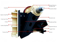Concasseur à mâchoires diesel PE400x600, concasseur secondaire, concasseur de roche pour petite mine, agrégats 16-60t/h, alimentation 340mm