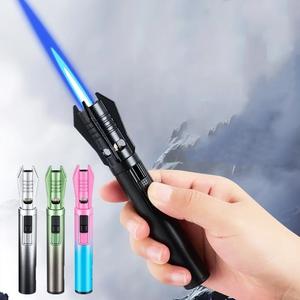 जिक्सिन फैक्टरी थोक शक्तिशाली नीले लौ मशाल की रोशनी, समायोज्य घूर्णन जेट लौ रिफिटेबल जेट लौ रिफिएबल लंबी पेन लाइटर - Product Image 2