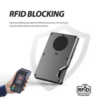 Dompet Kartu Aluminium Alloy Anti RFID, Tempat Kartu Logam, Penahan Kartu Kredit Afi