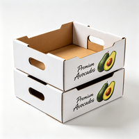 Groothandel avocado verpakkingen met handgrepen, sterke waterdichte golfkartonnen fruitverzenddozen