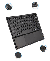 Keyboard Magic tooth Biru ukuran 10.1 inci, Keyboard ringan dengan Touchpad cocok untuk tablet dalam rentang 7-11 secara universal