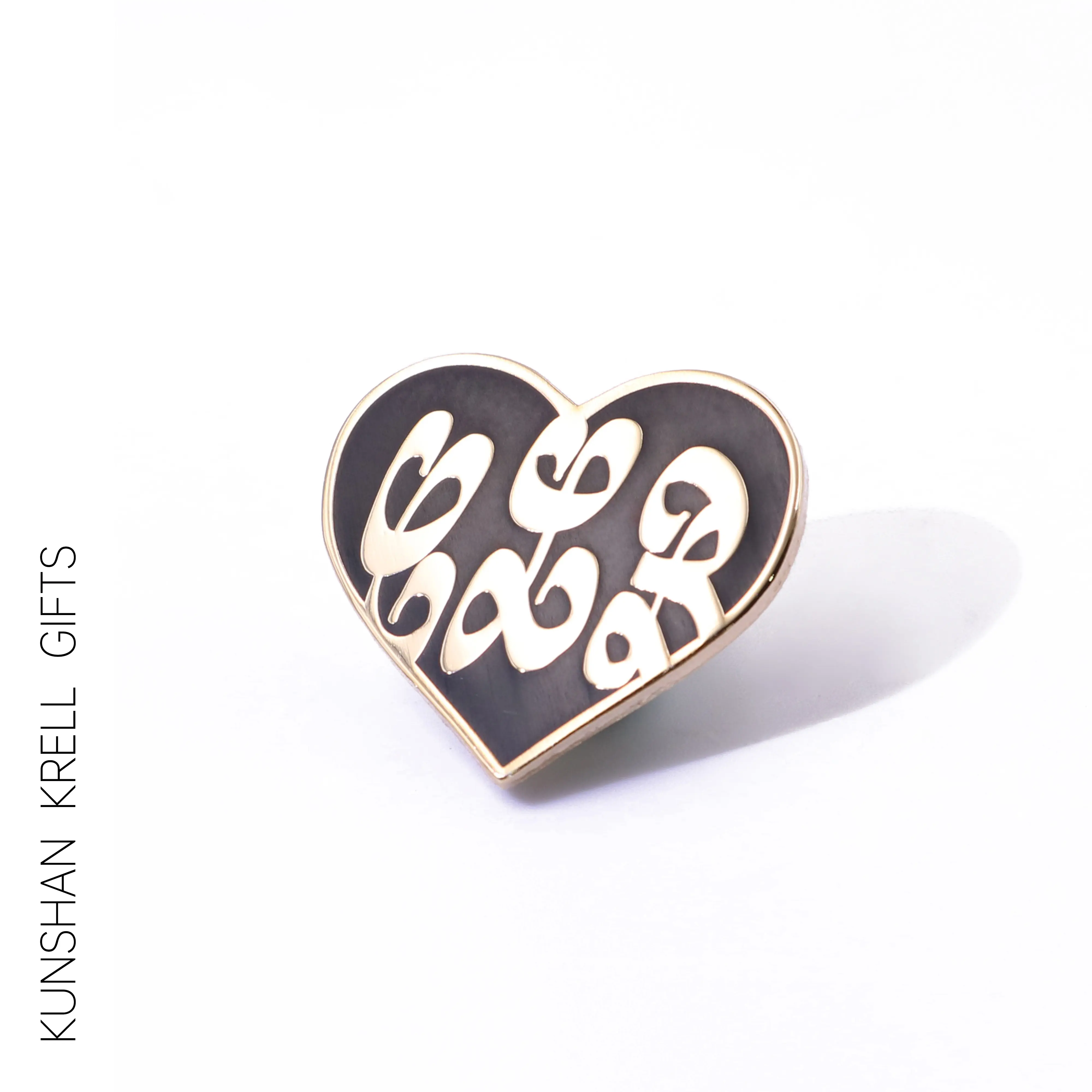 Kunshan Krell Trend black love metal pins wholesale customization Supplier Custom Enamel Pins