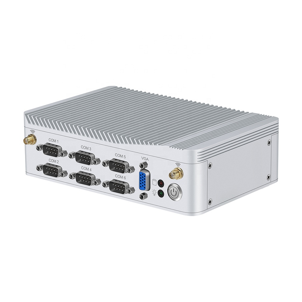 XCY Mini PC sin ventilador J1900 Quad Core pc industrial dual 6 LAN COM 3G/4G LTE integrado computador