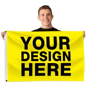 High Quality 3x5 Knitted Polyester Custom Double-Sided <b>Flag</b> with Strong Grommets for Outside Large Banner - Product Image 1