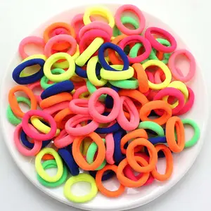 100 Pcs/lot Kids Hair Rope Scrunchy Elastic Hair Bands Girls Decorations Headbands Rubber Band Gum For Hair