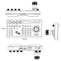 FEELWORLD Machine de diffusion en direct en métal avec zoom optique 20X, 255 préréglages, mise au point automatique, touches personnalisables pour le streaming en direct