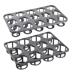 Phalaenopsis Plastic Flower Pot Feet Tray New Black Seedling Bracket Planting Tray 12-Hole 15-Hole Plastic Flower Rack