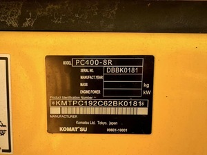 Pc400Japan Komatsu ของแท้มือสอง400 400-8 PC400-8 PC400-8R - Product Image 5