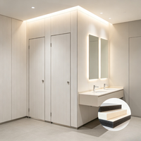 Système de cloisons de toilettes en PVC expansé Sintra solide anti-corrosion pour cabines de toilettes et sanitaires