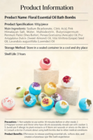 Bombes de bain vegan de luxe faites à la main, parfum longue durée, coffret cadeau multi-parfums, explosion de fleurs séchées, odeur fraîche, utilisation spa à domicile