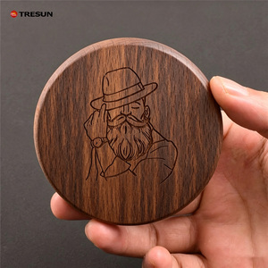 Sous-verres en bois naturel personnalisés en acacia, hêtre et sapelli, vierges et non finis pour impression laser et gravure DIY - Product Image 2