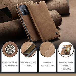 Étui portefeuille CaseMe avec support magnétique, style rétro, en cuir, pour <span class=keywords><strong>Xiaomi</strong></span> MI 11T/<span class=keywords><strong>11TPro</strong></span> - Product Image 3