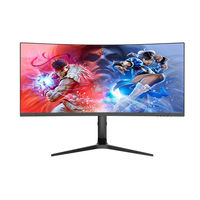 34 pouces 3440*1440 4K résolution 165hz 1ms DP HD VESA écran d'ordinateur PC moniteur de jeu incurvé de bureau