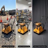 Compacteur à plaque vibrante de 61 kg, moteur 5,5 CV, modèle 120, essence, haute efficacité, pour le compactage du sol et de l'asphalte dans la construction
