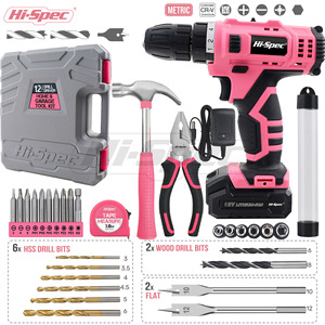 Cordless Drill 12V Lithium Ion Variable Speed Reversible 50Nm Torque With Accessories And <b>Tool</b> Box - Product Image 2