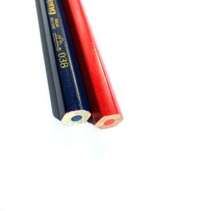 Crayons de couleur, crayons à <span class=keywords><strong>dessin</strong></span>, crayons hexagonaux double face et double pointe, crayons de charpentier rouges et bleus pour le travail du bois - Product Image 5
