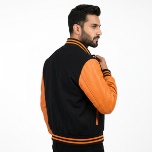 Custom Jean Varsity <b>Jacket</b> 100%Cotton Long Sleeve Men Clothing Streetwear Custom <b>Denim</b> <b>Jacket</b> unique style varsity <b>jackets</b> - Product Image 1