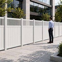 Panneau de clôture verticale en aluminium de qualité supérieure avec sommet à piquets décoratifs, clôture de sécurité modulaire