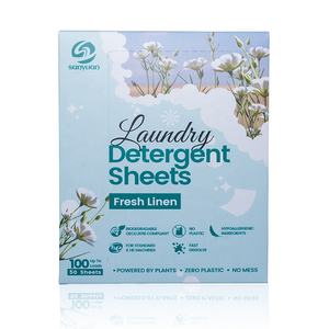 Tiras de Detergente para Ropa Desechables Sólidas y Ecológicas SANYUAN con Baja Espuma para Uso en el Baño - Product Image 4