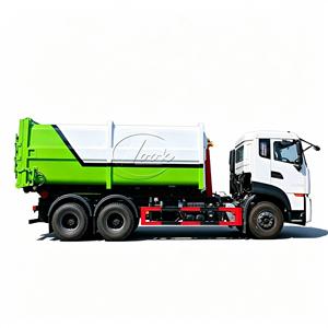Heavy Duty Dongfeng KL 6*4 Hook Loader Garbage Truck Supporting Docking Type Garbage <b>Container</b> Detachable Skip Bin Sanitation - Product Image 1