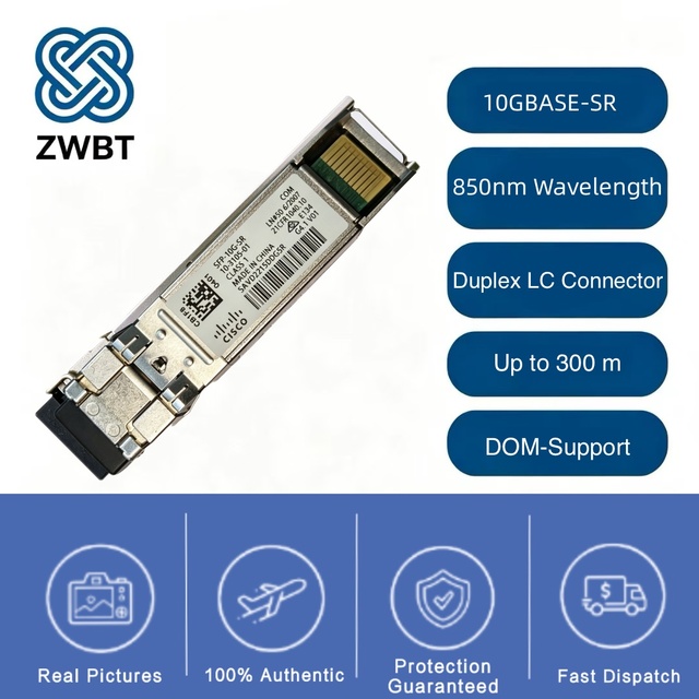 Cisco SFP-10G-SR,10GBASE-SR SFP+ Module for MMF  850nm LC Optical Transceiver Modules