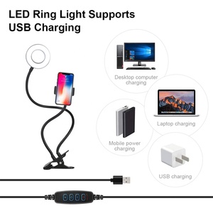 Bonne qualité pliable léger et pied de micro avec micro et lumière pour smartphones - Product Image 4