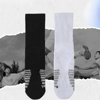 Chaussettes de basketball montantes pour hommes, personnalisées, antidérapantes, professionnelles, sans coutures, antibactériennes, vente en gros