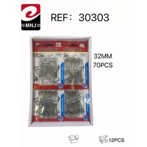 Imperdibles 32Mm 70Pcs Box Of 12 Packs Silver Pins For Craft And Sewing - Product Image 2