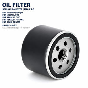 Filtro Olio Motore Spin-On 15208-00Q1D W 7032 per Nissan Qashqai, Juke, <span class=keywords><strong>Renault</strong></span> Clio, Megane e Dacia Duster 1.5 DCi - Product Image 1