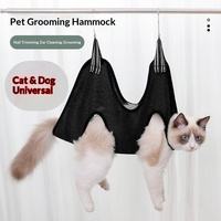 Hamac de toilettage suspendu pour chat, sac de contention anti-griffures et anti-morsures pour le bain et la coupe des ongles, outil de toilettage pour animaux de compagnie