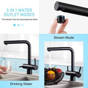Filter Water Stainless Steel Wholesale 3 Way Kitchen Faucet Black - Product Image 2