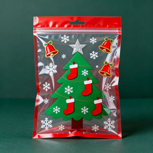 Nhà máy trực tiếp rõ ràng gussetted dây kéo nhựa dùng một lần túi kẹo cho Halloween và sushi tùy chỉnh màu sắc và kích cỡ - Product Image 2