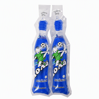 Sacs d'emballage jetables personnalisés en forme de bouteille avec soufflet latéral, 100 ml, 150 ml, impression hélio, qualité alimentaire PET/PE, résistants à l'humidité
