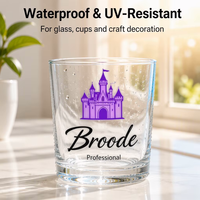 Autocollants de transfert UV DTF personnalisés, étiquettes de logo en cristal 3D, feuille de décalcomanie UV imperméable pour bouteilles en verre et emballages cosmétiques